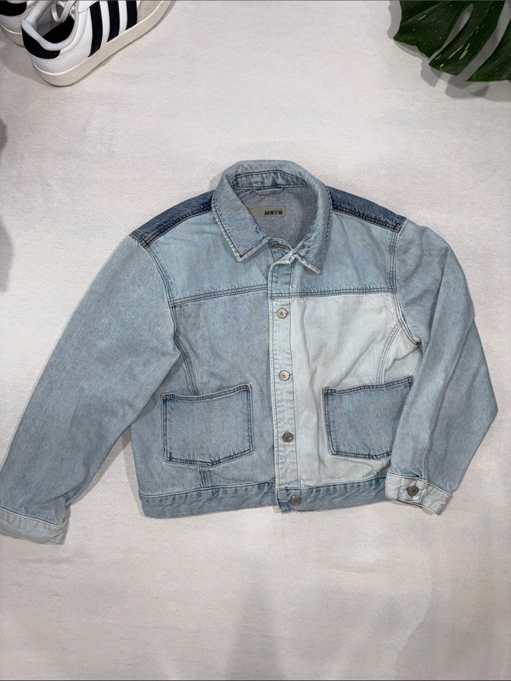 Topshop MOTO Classic Light Blue Denim Jacket